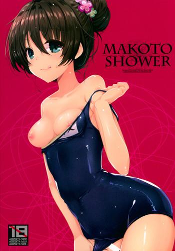 Blowjob Makoto Shower- Tokyo 7th sisters hentai Reluctant